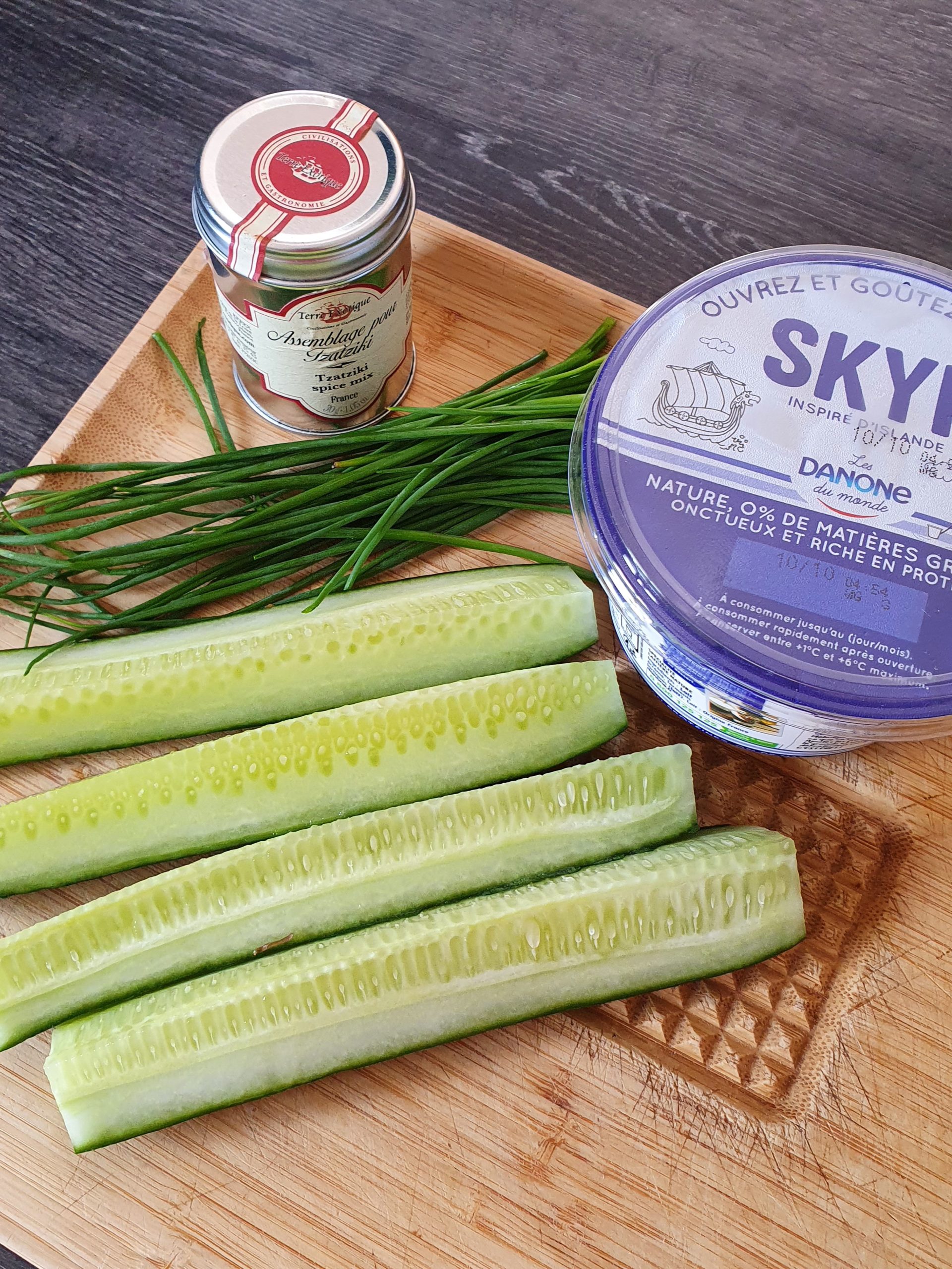 Concombre au Skyr, façon Tzaziki