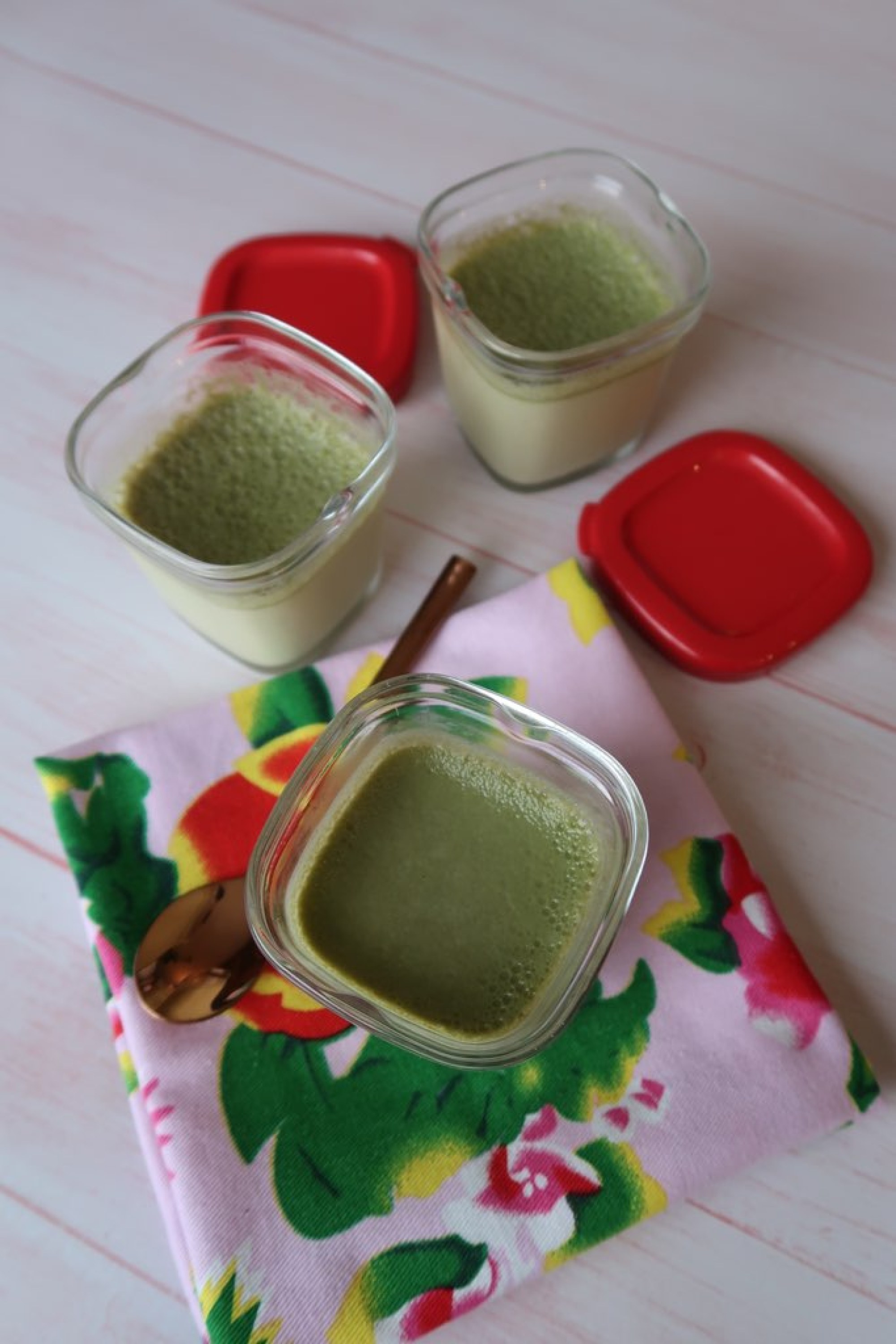 Flans au thé matcha [multidélices]