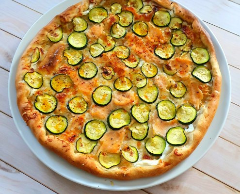 Tarte fine aux courgettes