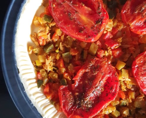 Tarte thon tomate ratatouille