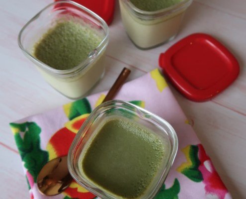 Flans au thé vert matcha