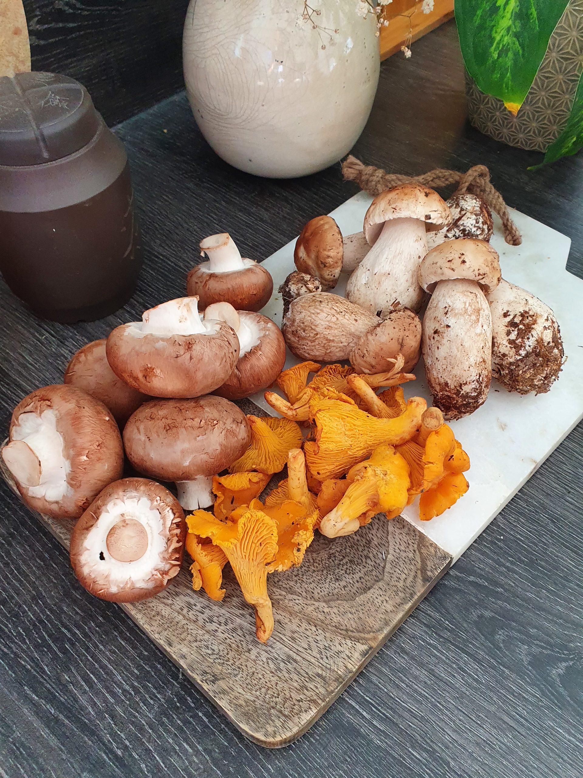 Velouté potimaron et champignons