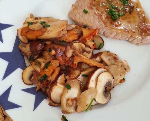 Escalope de veau crème et champignons