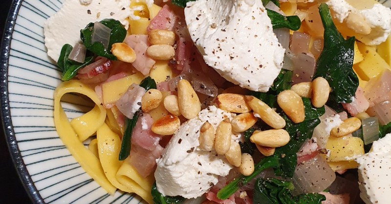 Tagliatelles épinards ricotta