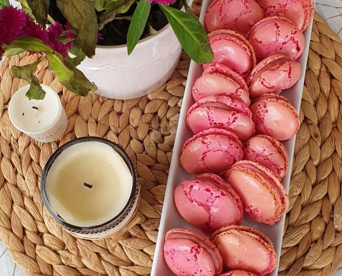 Macarons vanille fraise