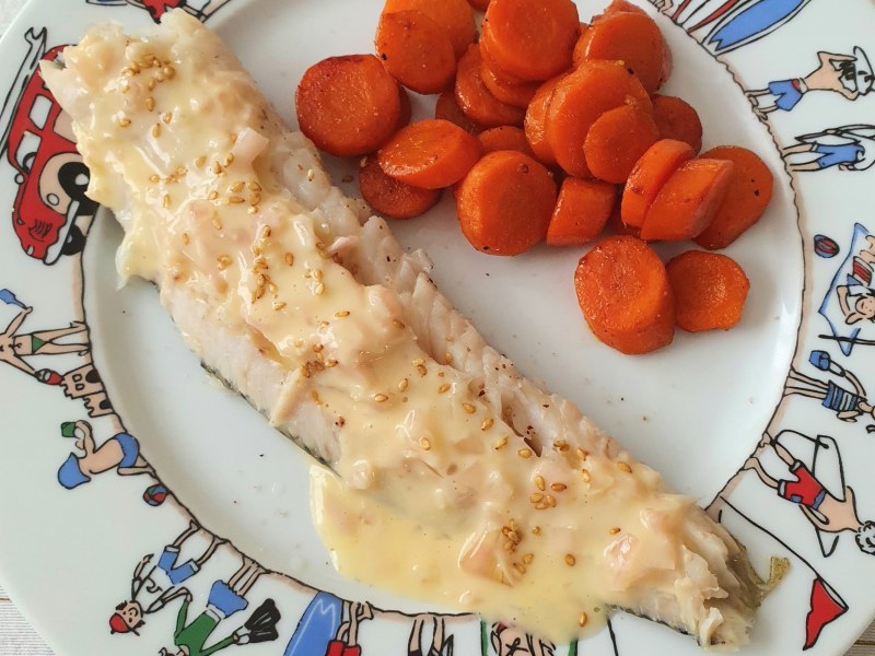 Lieu jaune rôti, beurre blanc au yuzu Audrey Cuisine