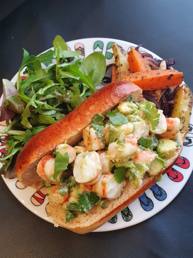 sandwich aux crevettes comme un lobster roll