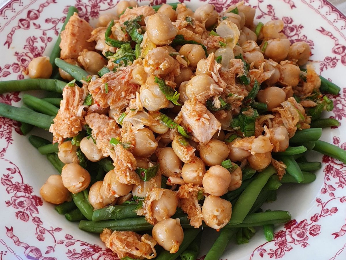 Duo De Haricots Verts Et Pois Chiches Au Thon Audrey Cuisine