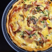 Quiche champignons jambon de Parme