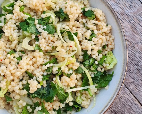 Perles de couscous en salade