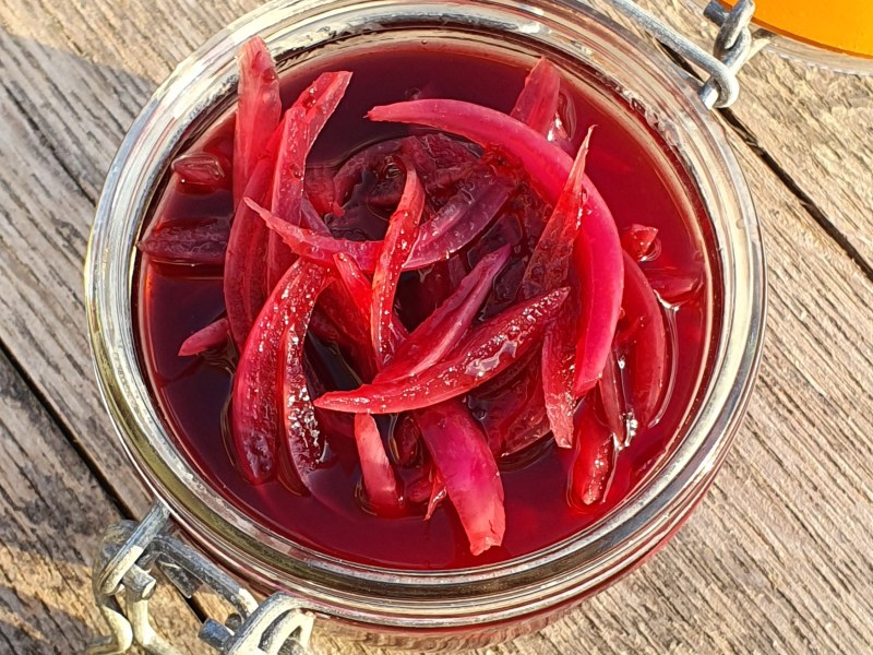 Pickles d'oignons rouges