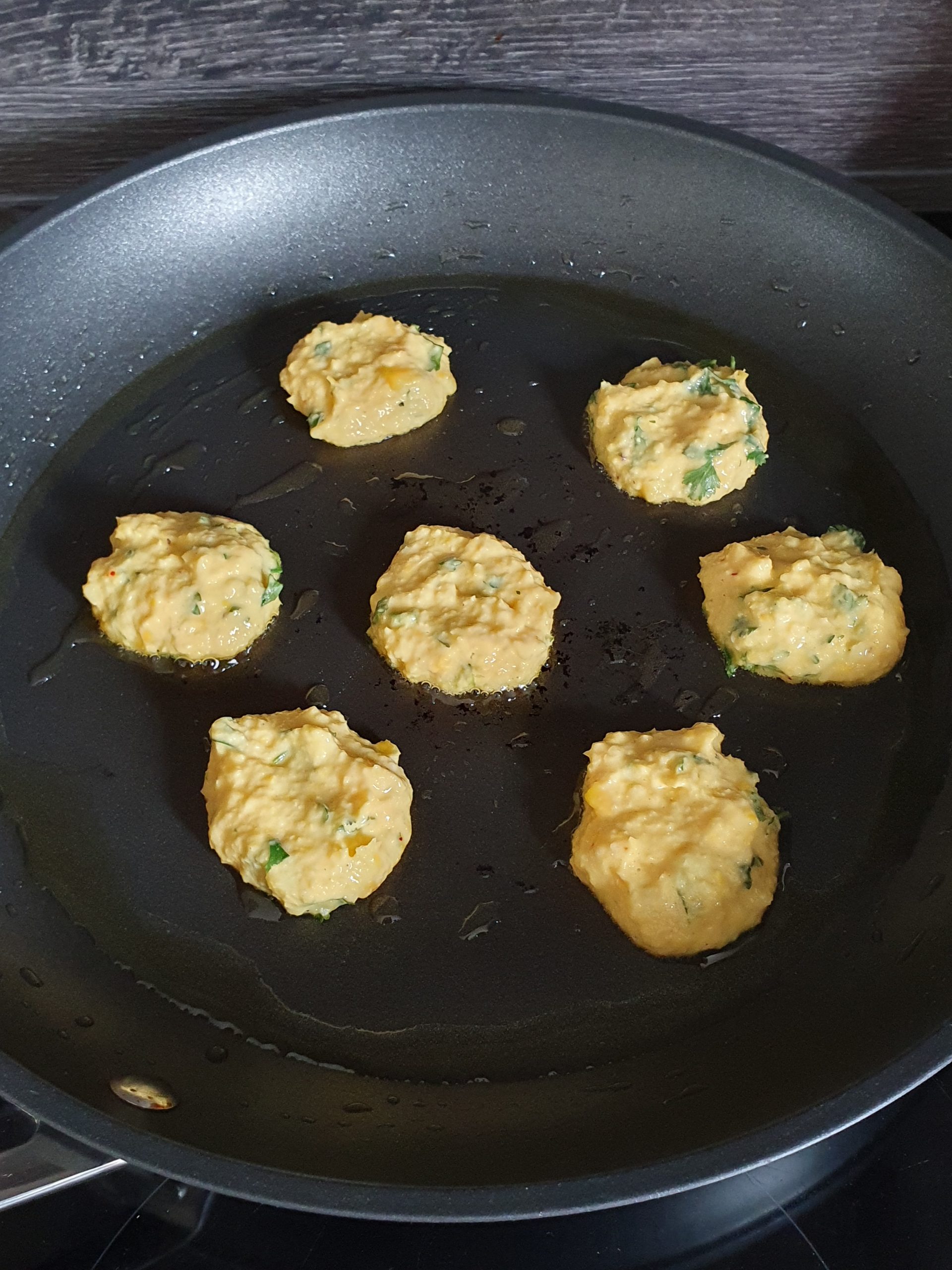 Mini pancakes au maïs et ses tartinades apéro