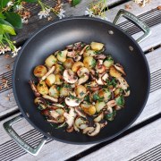 Pommes de terre sautées aux champignons