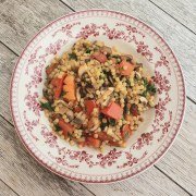 Fregola sarda tomates et champignons