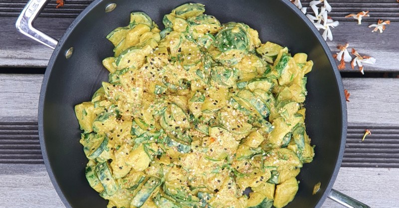 Courgettes sautées au curry