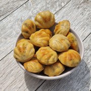 Mes madeleines apéro aux sardines, thym et citron