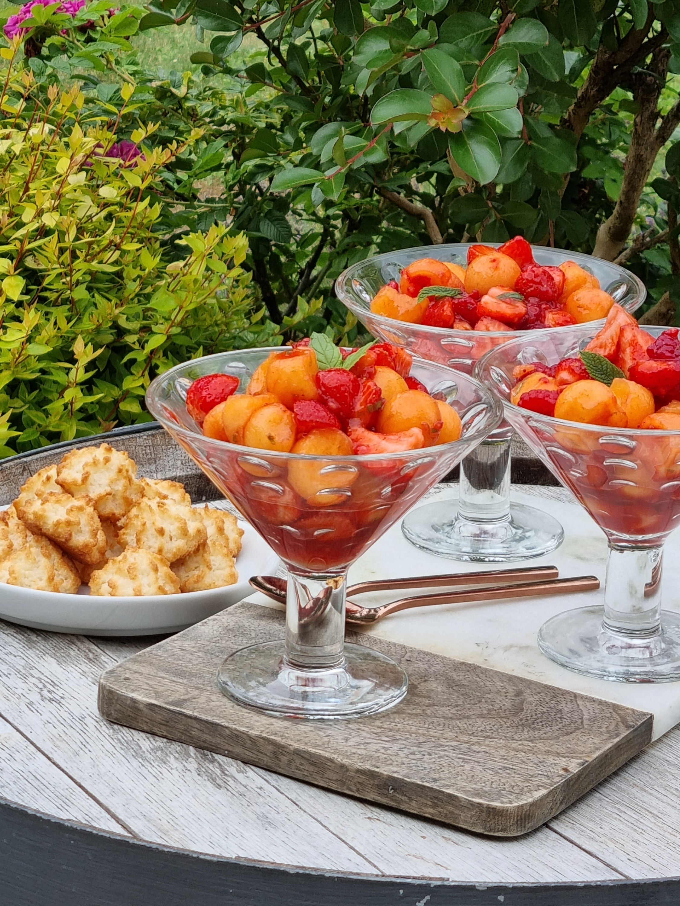 Salade de melon aux fruits rouges