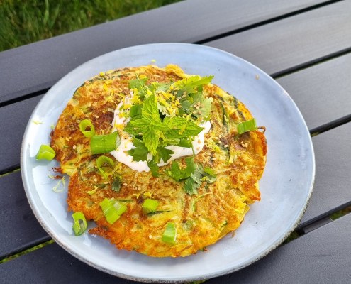 Soccata à la courgette et au citron