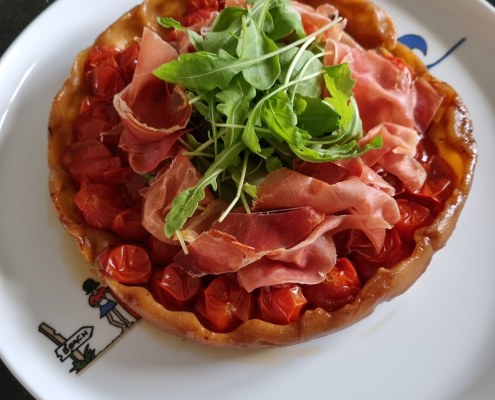 Tatin aux tomates cerises