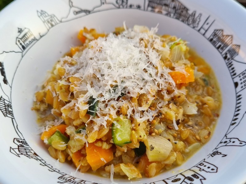 Risotto de petit épeautre aux légumes