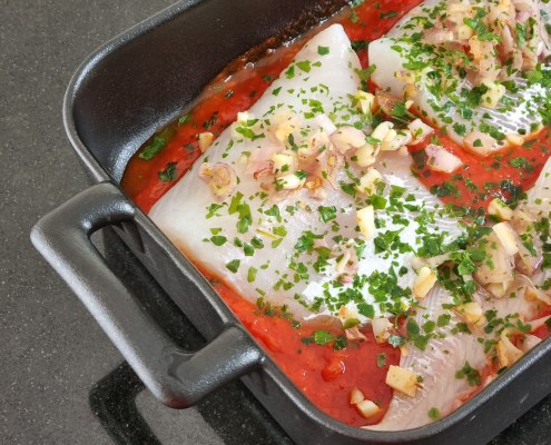 Filet de lieu sauce tomate
