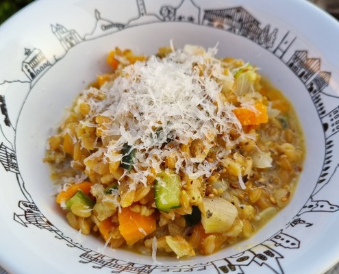 Risotto de petit épeautre aux légumes