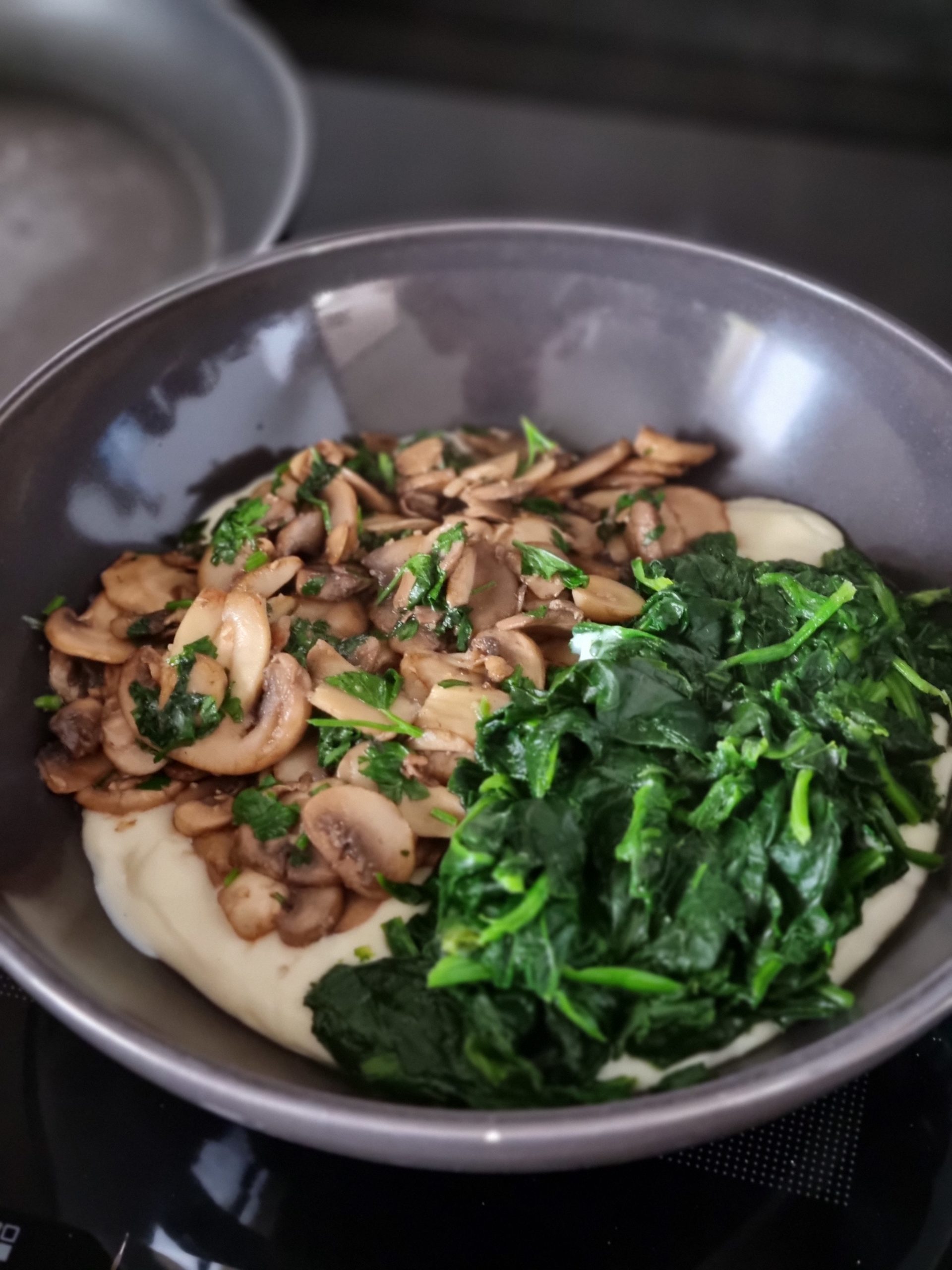 Ma recette du gratin de crêpes aux champignons et épinards