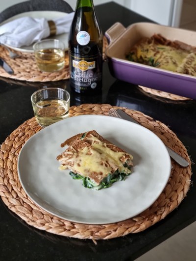 crêpes aux champignons et épinards