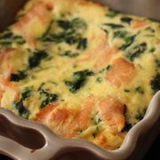 Clafoutis salés d'épinards au saumon