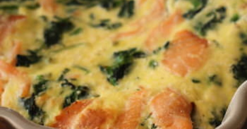 Clafoutis salés d'épinards au saumon