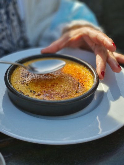 Crème brulée restaurant l'Escale Cap Ferret