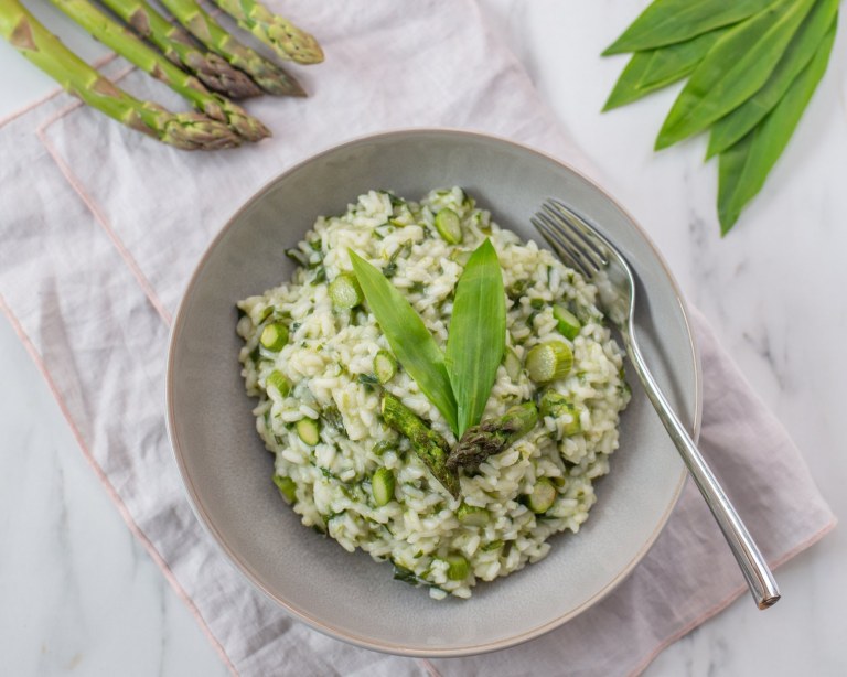 Risotto aux asperges et ail des ours