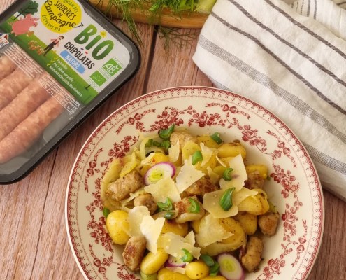 gnocchis aux chipolatas bio et au fenouil