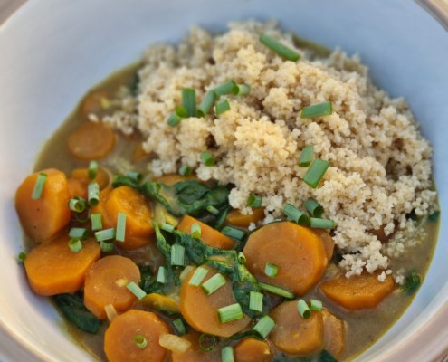 Curry Japonais aux carottes et épinards