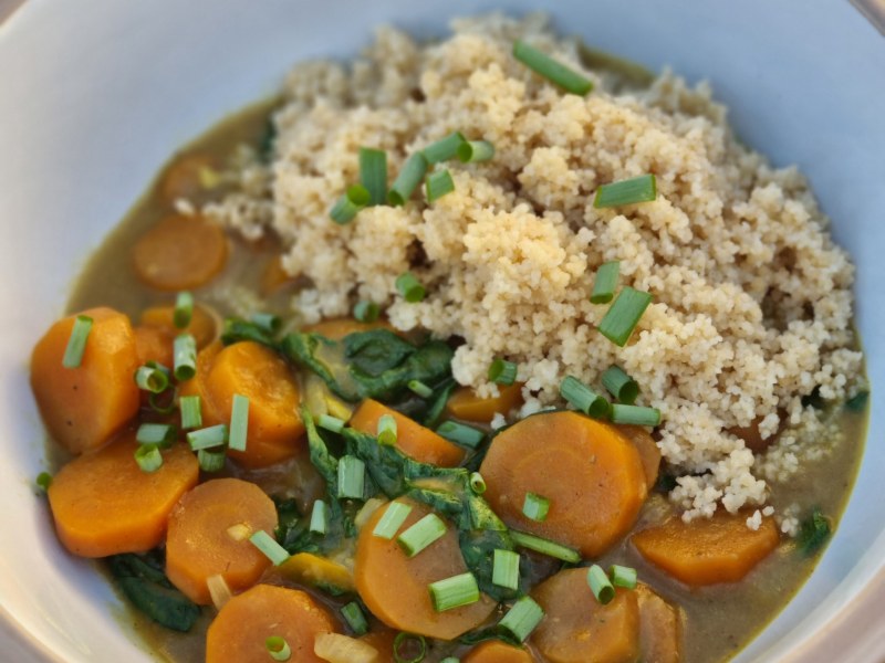 Curry Japonais aux carottes et épinards