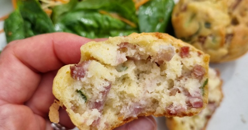 muffins bacon basilic