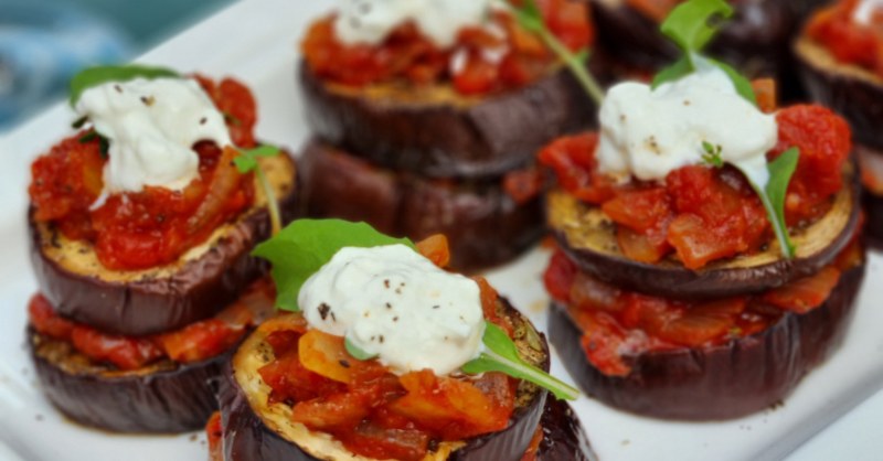 Duo d'aubergines aux tomates