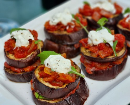 Duo d'aubergines aux tomates