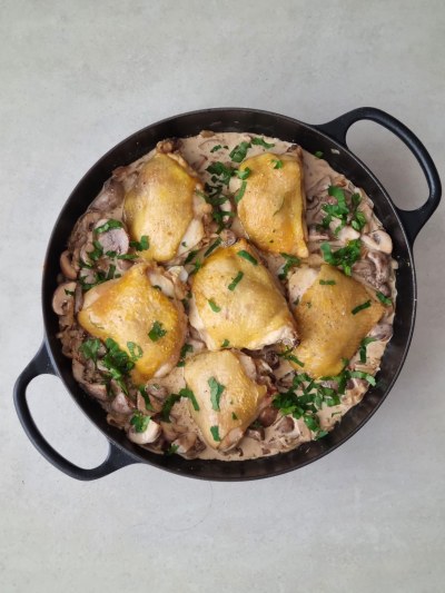 Cocotte poulet aux champignons