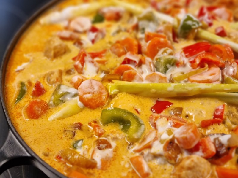 Poulet au satay et au lait de coco Audrey Cuisine