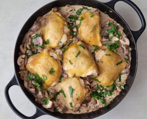 Cocotte poulet aux champignons