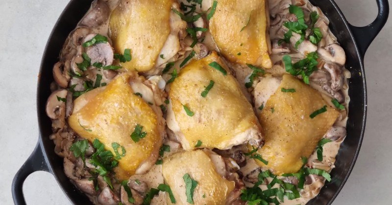 Cocotte poulet aux champignons