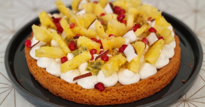 Tarte aux fruits exotiques