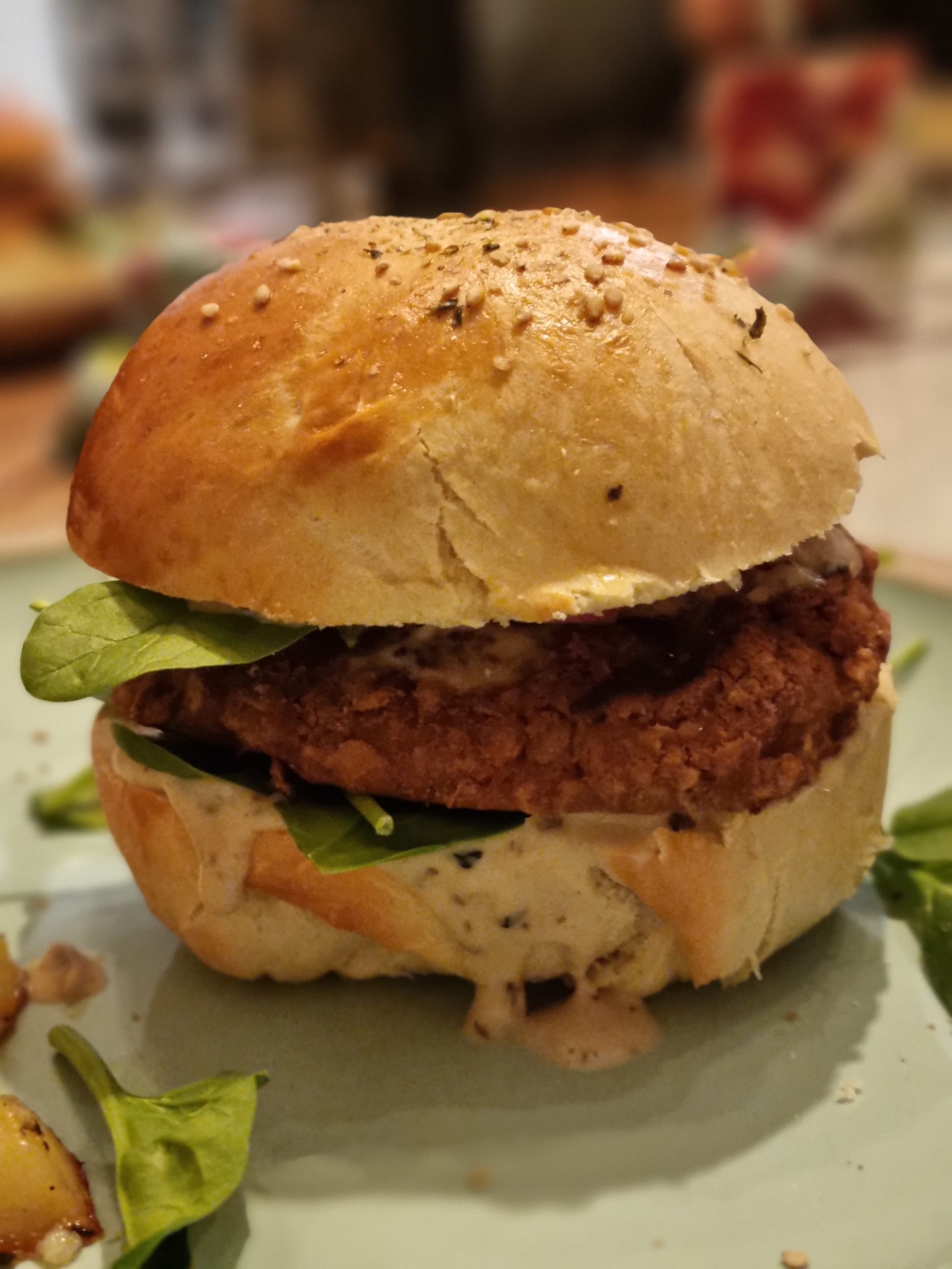 Les burgers végétariens haricots rouges et champignons