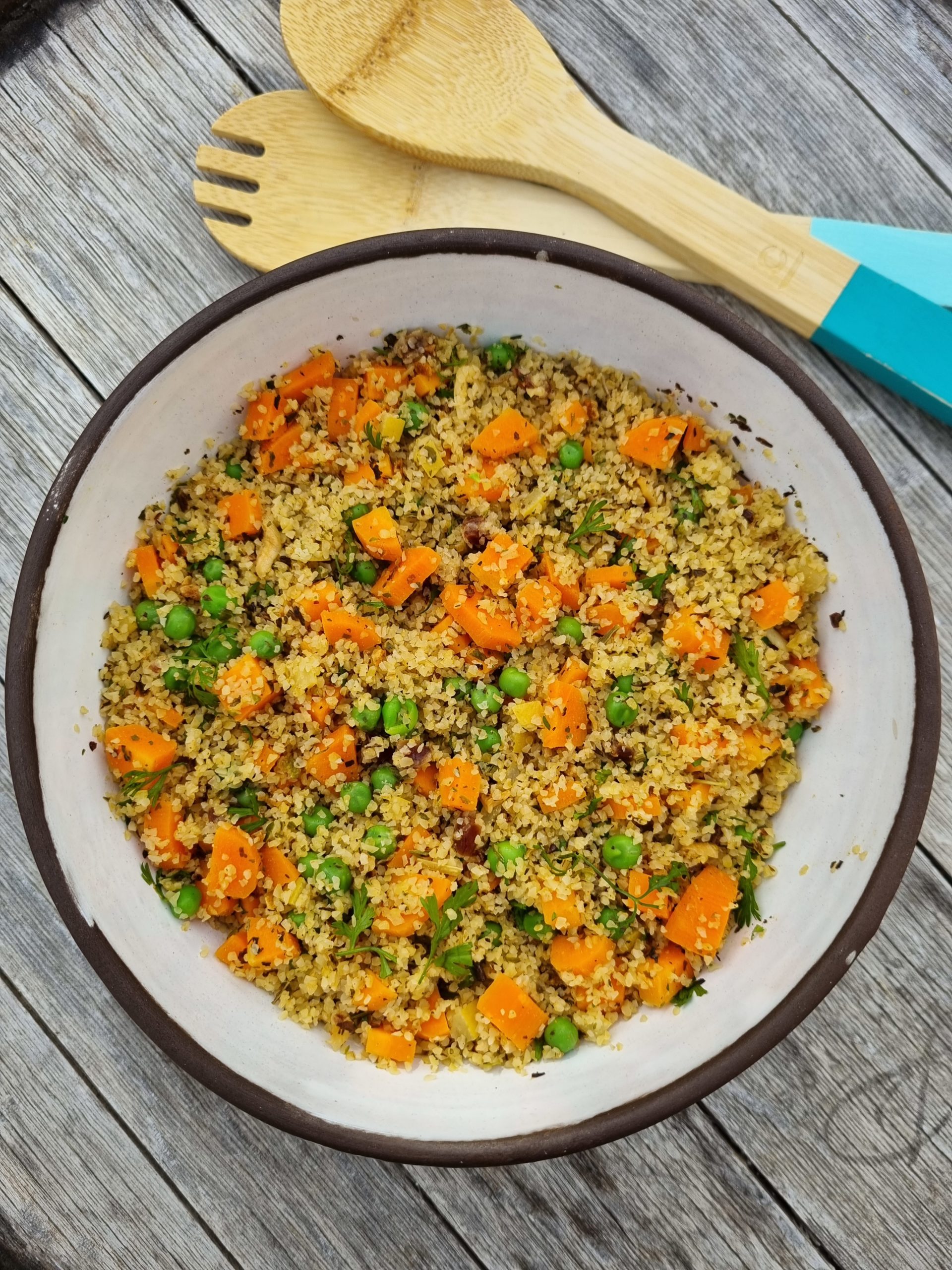 Taboulé de boulgour aux petits légumes et citron