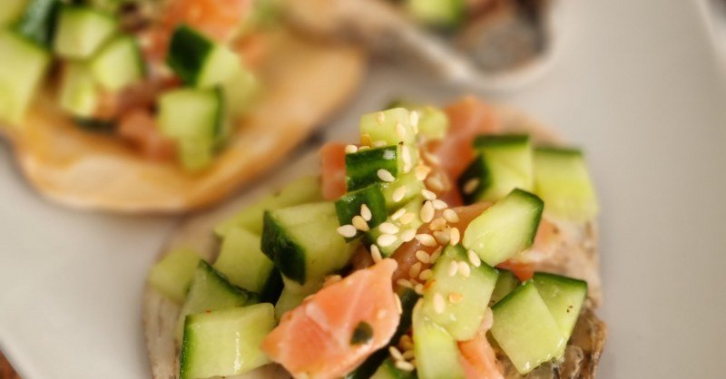 Tarte de saumon au concombre