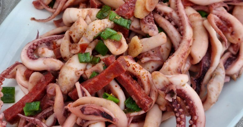 Encornets cuits à la plancha