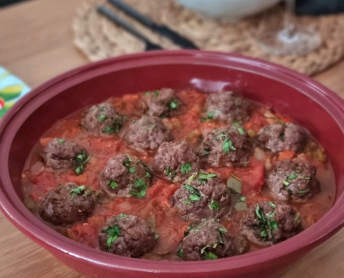 Tajine de Keftas aux poivrons