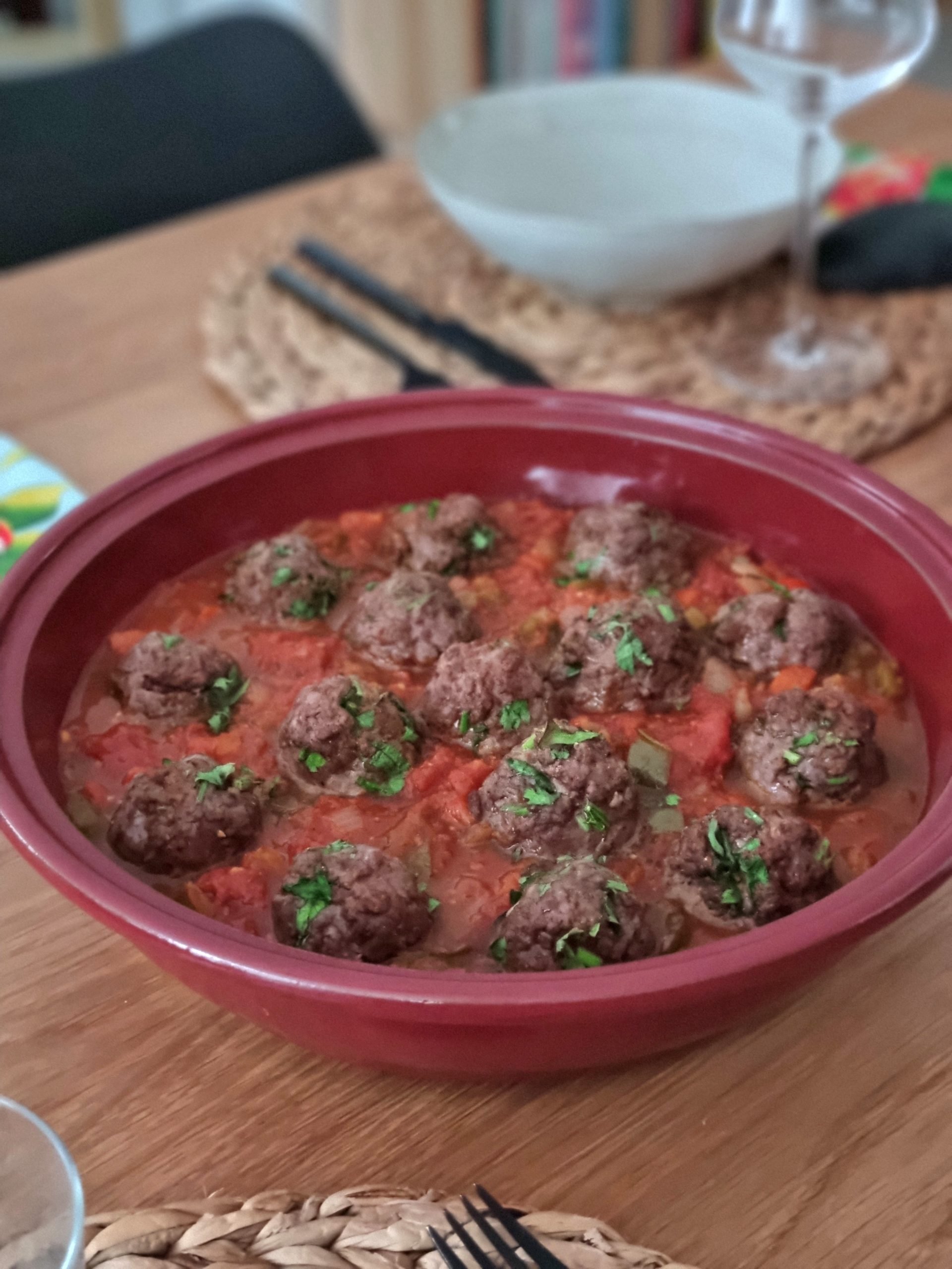 Tajine de Keftas aux poivrons