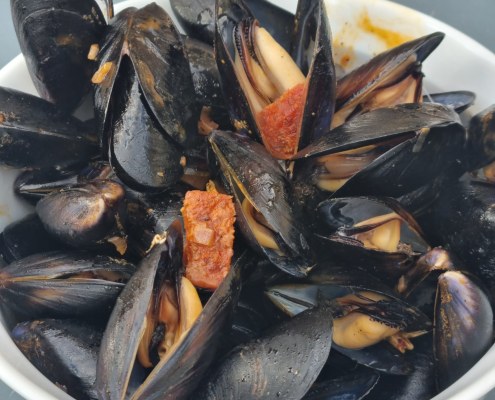 Moules au chorizo à la plancha | Audrey Cuisine